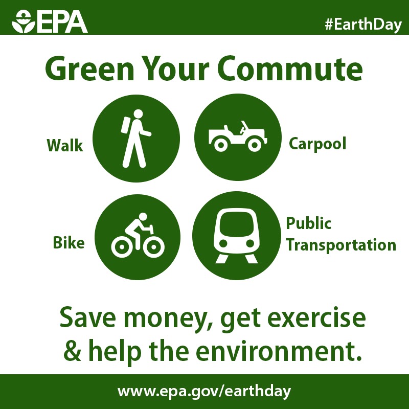 Earth Day - Green Your Commute by USEPA Environmental-Protection-Agency from Flickr.