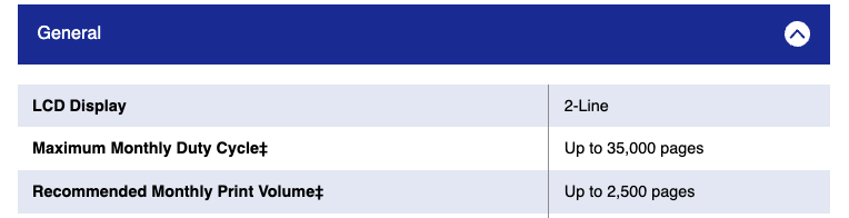 Brother DCP-L2640DW monthly duty cycle Brother DCP-L2640DW monthly duty cycle