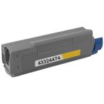 Okidata 43324474 Toner Cartridge Yellow, Single Pack