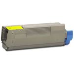 Okidata 43487733 Toner Cartridge Yellow, Single Pack