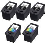 High Yield Canon Ink Cartridges 260 261 XL Combo Pack of 5: 3 Black and 2 Tri-color