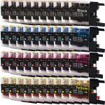High Yield Brother LC75 Ink Cartridges XL 40-Pack: 10 Black, 10 Cyan, 10 Magenta, 10 Yellow