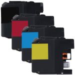 High Yield Brother LC103 Compatible Ink Cartridges XL 4-Pack: 1 Black, 1 Cyan, 1 Magenta, 1 Yellow
