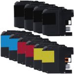 Brother LC103 High Yield Ink Cartridges XL 10-Pack: 4 Black, 2 Cyan, 2 Magenta, 2 Yellow