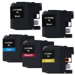 High Yield Brother LC103 Ink Cartridges XL 5-Pack: 2 Black, 1 Cyan, 1 Magenta, 1 Yellow