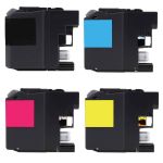 High Yield Brother LC203 Ink Cartridges XL 4-Pack: 1 Black, 1 Cyan, 1 Magenta, 1 Yellow