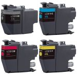 Super High Yield Brother LC3019 XXL Ink Cartridges 4-Pack: 1 Black, 1 Cyan, 1 Magenta, 1 Yellow