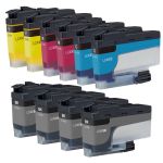 Brother LC406 Compatible Ink Cartridges 10-Pack: 4 Black, 2 Cyan, 2 Magenta, 2 Yellow