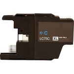 High Yield Brother LC75C XL Ink Cartridge - LC75 Cyan, Single Pack