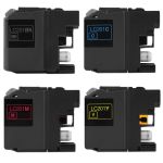 Brother Printer Ink LC201 Cartridges 4-Pack: 1 Black, 1 Cyan, 1 Magenta, 1 Yellow