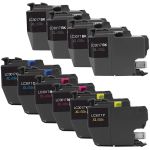 Brother Printer Ink LC3017 Cartridges XL 10-Pack: 4 Black, 2 Cyan, 2 Magenta, 2 Yellow
