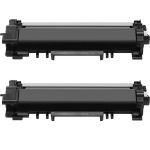 High Yield Brother TN760 Compatible Toner Cartridges Black 2-Pack