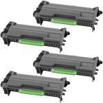 High Yield Brother TN850 Black Toner Cartridges 4-Pack