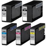 Compatible Canon 1200 Ink Cartridge 5-Pack - High Yield: 2 Black ,1 Cyan, 1 Magenta, 1 Yellow