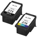 Canon 275 276 Ink Cartridges 2-Pack: 1 PG-275 Black, 1 CL-276 Tri-color