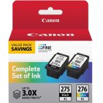 Canon 275XL 276XL Ink Cartridges: 1 Black, 1 Tricolor