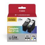 Canon 285XL 286XL Ink Cartridges: 1 Black, 1 Tricolor