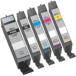 Super High Yield Canon Ink Cartridges 280 281 XXL 5-Pack:1 PGI-280XXL Black and 1 CLI-281XXL Black, 1 Cyan, 1 Magenta, 1 Yellow