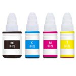 Canon GI-21 Ink Bottles 4-Pack: 1 Black, 1 Cyan, 1 Magenta, and 1 Yellow