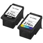High Yield Canon PG-275 CL-276 XL Ink 2-Pack: 1 PG-275XL Black, 1 CL-276XL Tri-color