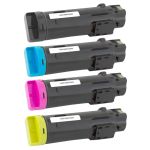 High Yield Dell H625 Toner Cartridges 4-Pack: 1 Black, 1 Cyan, 1 Magenta, 1 Yellow