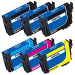 High Capacity Epson 202XL Ink Value Pack of 6: 3 Black, 1 Cyan, 1 Magenta, 1 Yellow