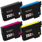 High Yield Epson 252XL Ink Cartridge Combo Pack of 4: 1 Black, 1 Cyan, 1 Magenta, 1 Yellow