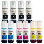 Ultra High Yield Epson 522 Ink Refill Bottles 10-Pack: 4 Black, 2 Cyan, 2 Magenta, 2 Yellow