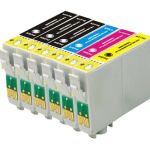 High Capacity Epson 68 Printer Ink Cartridges 6-Pack: 3 Black, 1 Cyan, 1 Magenta, 1 Yellow