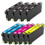High Yield Epson Ink 822XL Cartridges Combo 10: 4 Black, 2 Cyan, 2 Magenta, 2 Yellow