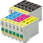 High Capacity Epson T068 Ink Cartridges 11-Pack - Epson 68: 5 Black, 2 Cyan, 2 Magenta, 2 Yellow