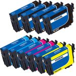 High Capacity Epson T202XL Ink Cartridges 10-Pack: 4 Black, 2 Cyan, 2 Magenta, 2 Yellow