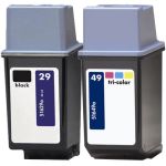 HP 29 Black and HP 49 Color Ink Cartridges 2-Pack