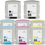 High Yield HP 88XL Multipack of 8 Ink Cartridges: 2 Black, 2 Cyan, 2 Magenta, 2 Yellow