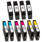 HP 902 Combo Pack of 10 Ink Cartridges: 4 Black, 2 Cyan, 2 Magenta, 2 Yellow