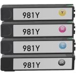 Extra High Yield HP 981Y Ink Cartridges Combo Pack of 4
