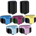 HP Ink Cartridge 02 Combo Pack of 7 - 2 Black and 1 of each Cyan, Magenta, Yellow, Light Cyan, and Light Magenta