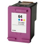 HP 64 Tri-color Ink Cartridge, Single Pack