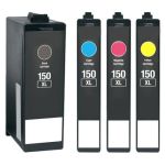 High Yield Lexmark 150 Ink Cartridges XL - 150XL 4-Pack: 1 Black, 1 Cyan, 1 Magenta, 1 Yellow