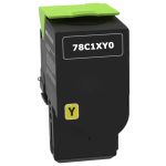 Extra High Yield Lexmark 78C1XY0 Toner Cartridge Yellow, Single Pack