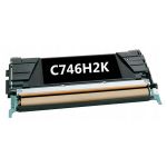 High Yield Lexmark C746H2KG Toner Cartridge Black, Single Pack