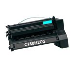 High Yield Lexmark C780H2CG Toner Cartridge Cyan, Single Pack
