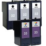 Lexmark Printer Cartridges 32 33 5-Pack: 3 x 32 Black and 2 x 33 Color