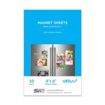 Premium Inkjet Magnet Sheets - 4&quot; x 6&quot; 10 sheets - Glossy White - 680g