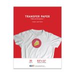 Premium T-shirt Iron-on Transfers for Inkjet Printers (8.5&quot;X11&quot;) 20 sheets for use with White or Light Colored Cotton Fabric
