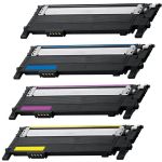Compatible Samsung CLT-407 Toner Cartridges 4-Pack - CLT-407S: 1 Black, 1 Cyan, 1 Magenta, 1 Yellow