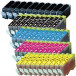 Canon BCI-3E Black &amp; Canon 6 Ink Cartridges 50-Pk