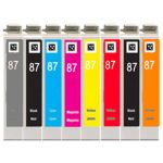 Epson 87 T087 Black & Color 8-pack High Yield Ink Cartridges
