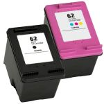 HP 62 2-Pack Ink Cartridges: 1 Black and 1 Tri-color