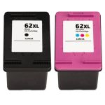 High Yield HP 62XL Ink Combo Pack of 2 Cartridges: 1 Black and 1 Tricolor